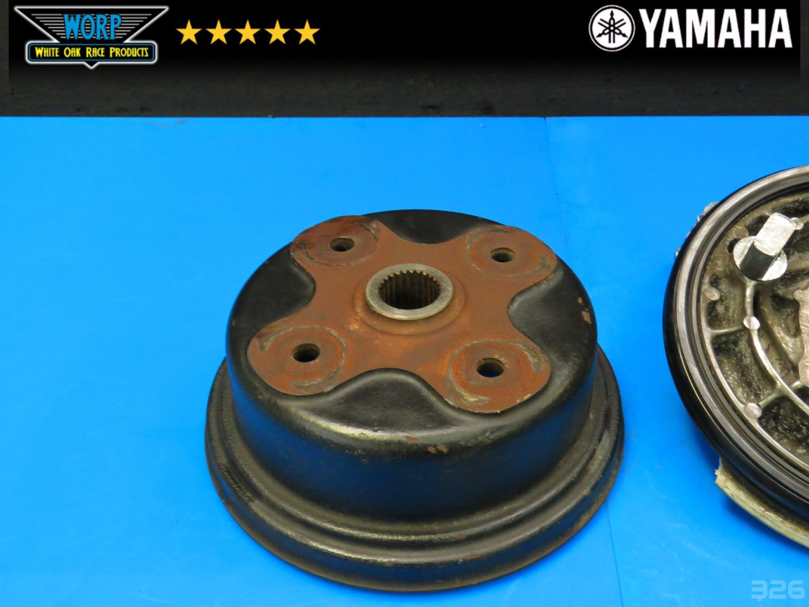 2002 YAMAHA BEAR TRACKER 250 REAR / BACK DRUM BRAKE PLATES SHOES ~ FOR PARTS