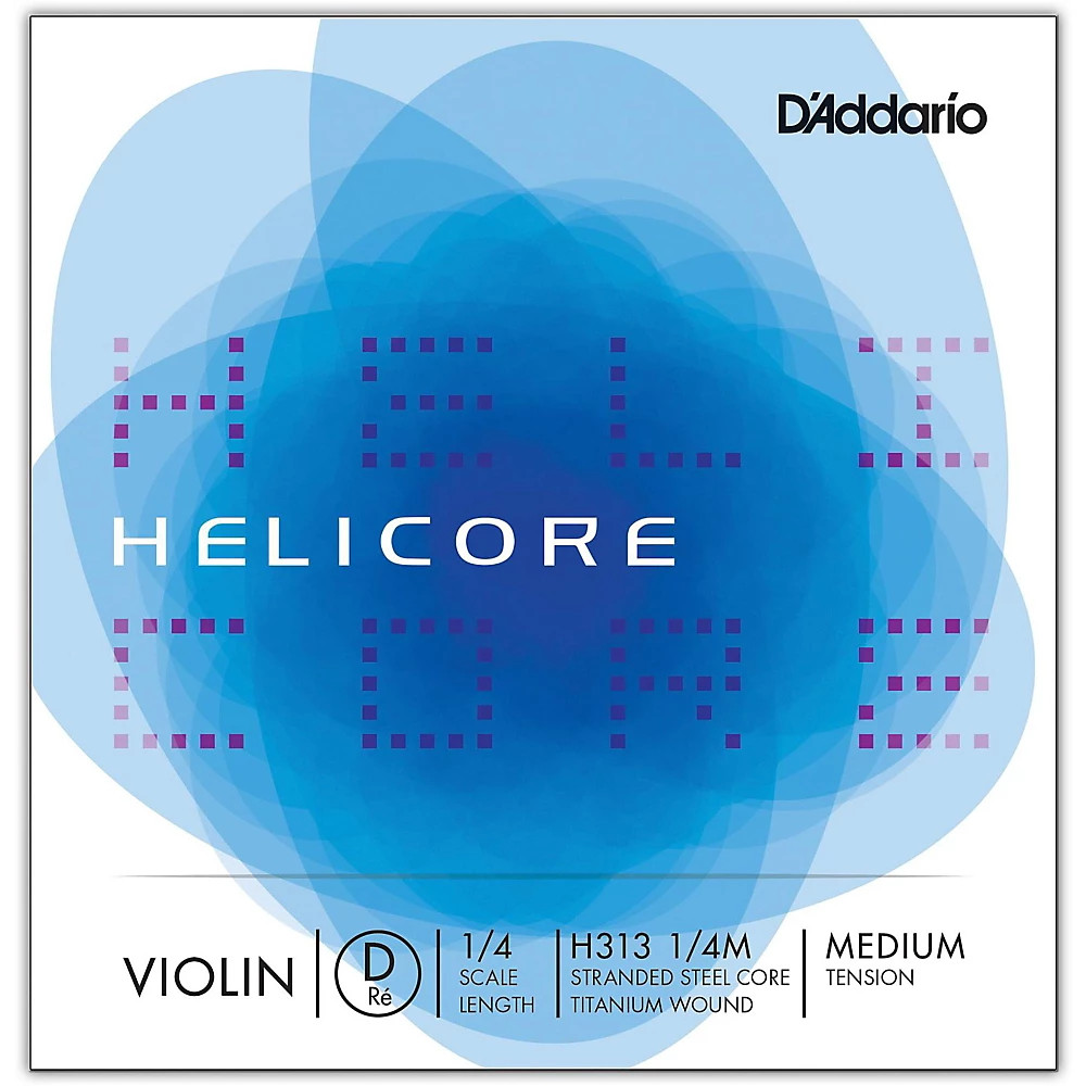 D'Addario Helicore Violin Single D String 1/4 Size