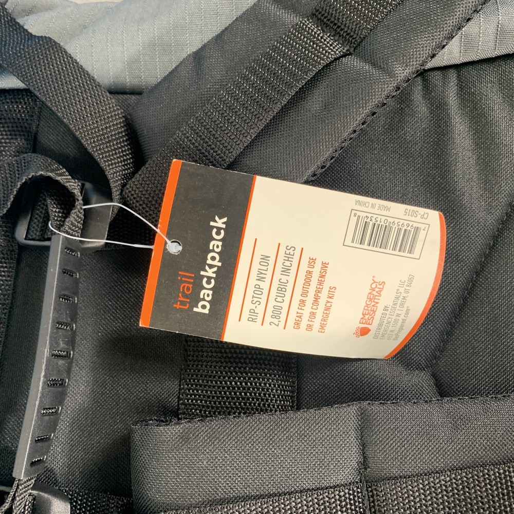Emergency Essentials Trail Backpack Hiking Camping Nylon Ripstop NEW