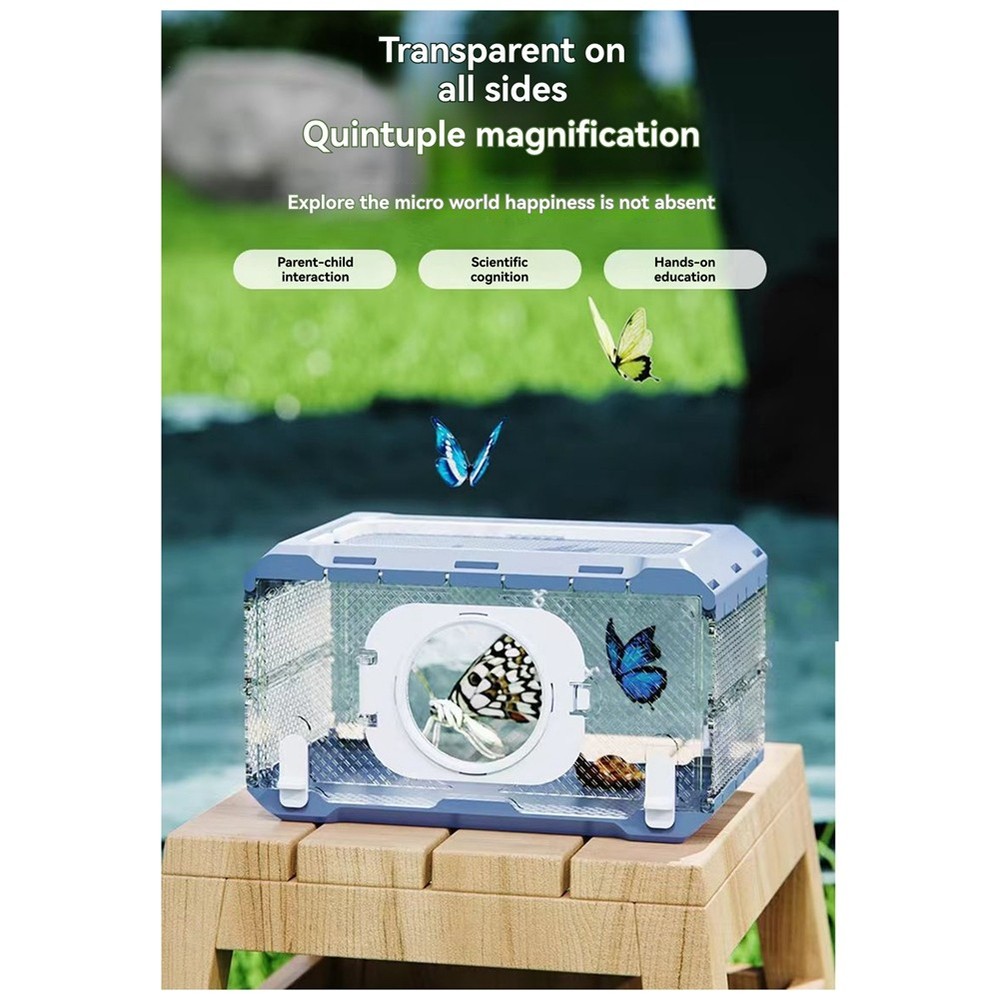 Folding Insect Observation Box Bug Viewer Insect Magnifying Glass Observer Y3A2