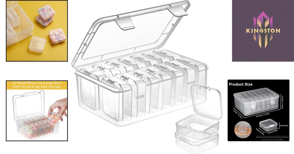 Durable Transparent Mini Storage Boxes - Ideal for Crafts and Bead Organization