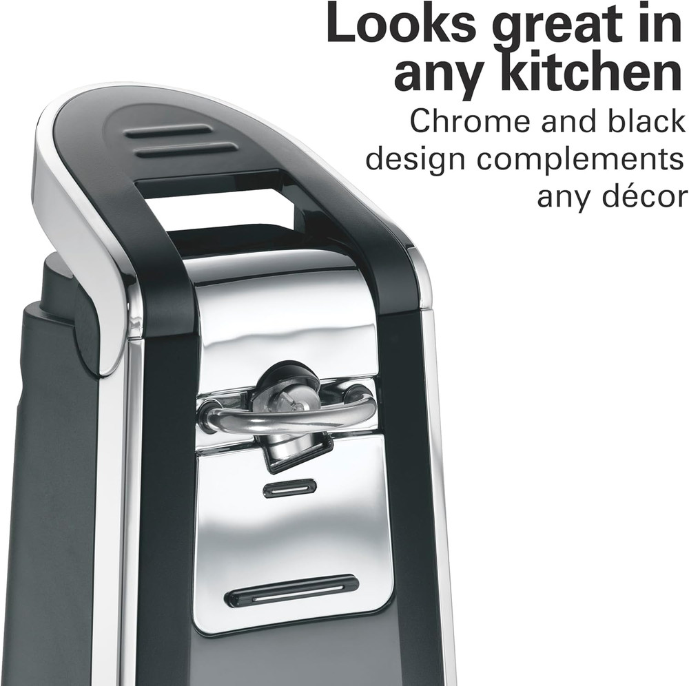 Smooth Touch Electric Automatic Can Opener with Easy Push down Lever, Eliminates