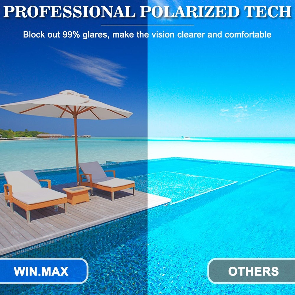 WIN.MAX Polarized average size, Black&white/Silver Mirrored Lens