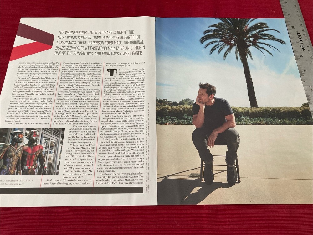 Actor Paul Rudd 8-page 2018 Print Article