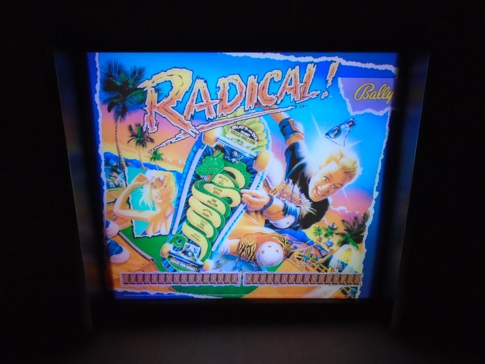 Bally Radical Pinball Head LED Display light box