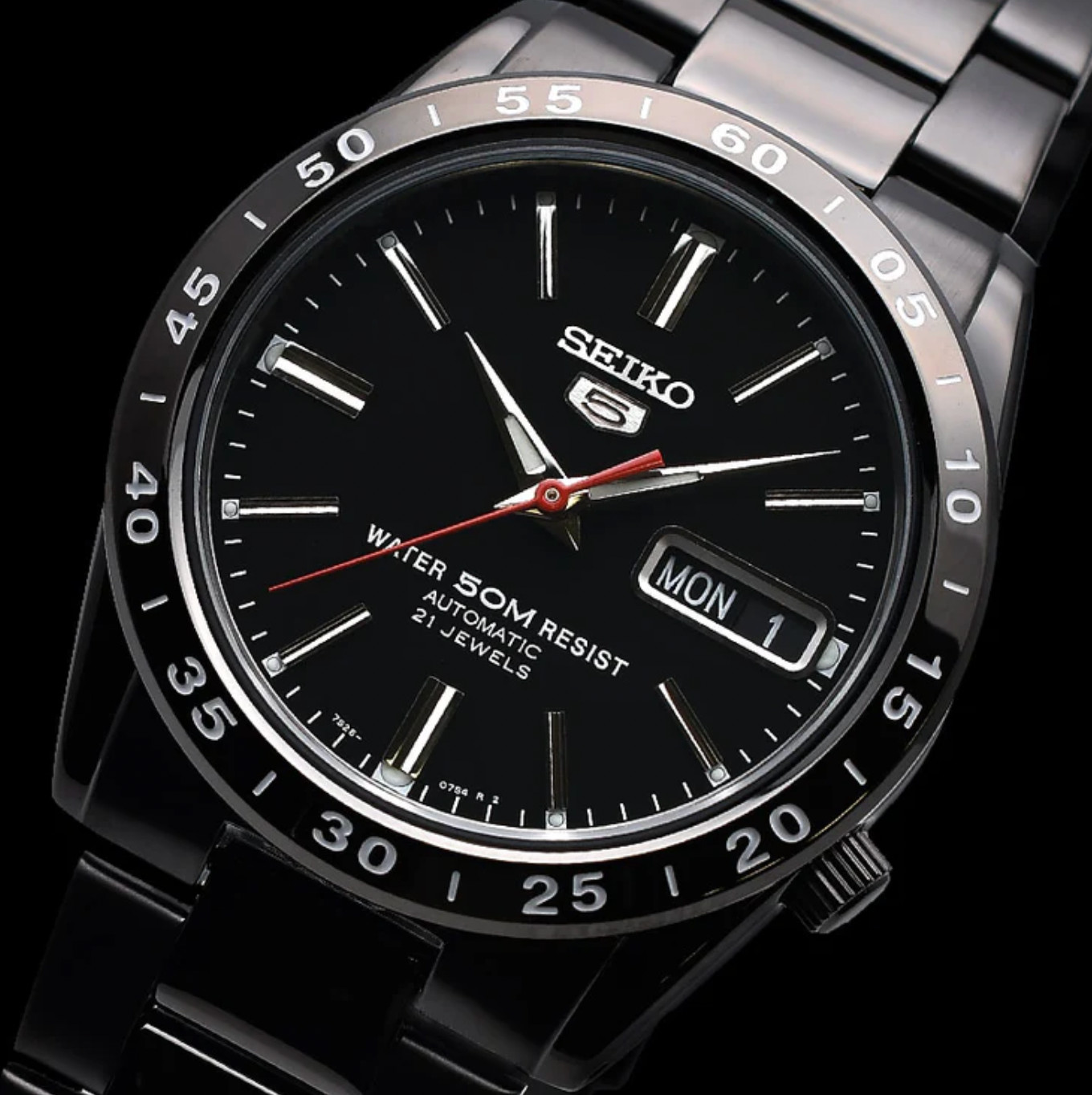 Seiko 5 Automatic SNKE03K1(SNKE03KC) Black Dial 21 Jewels Men's Watch from Japan