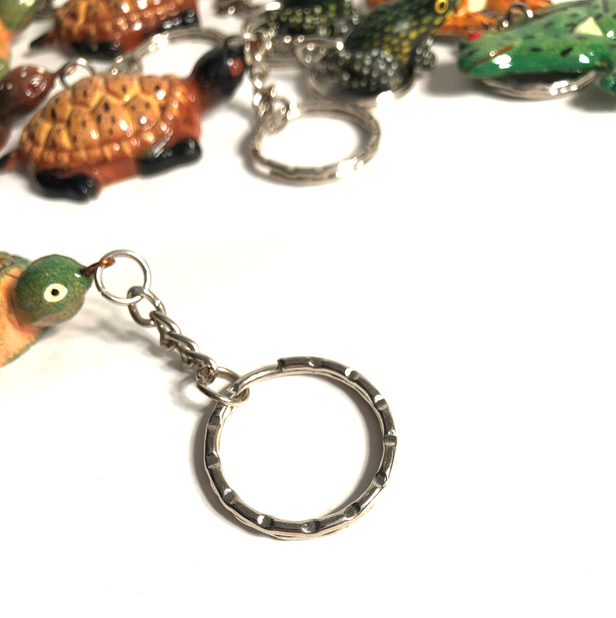 Keychain Lot Turtles Frogs NOS Gifts Fund Raising Stocking Stuffers Resell 35 pc