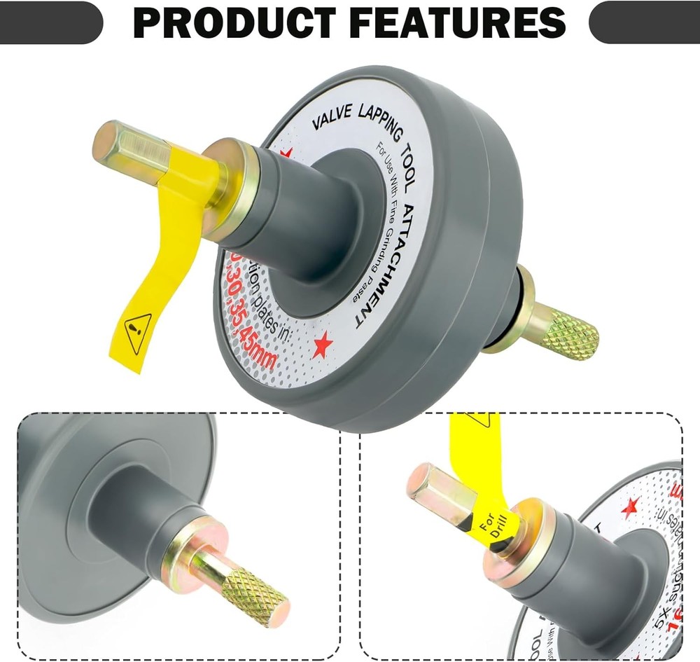 Valve Lapping Tool Kit with 5 Suction Cup Adapters,Durable Kit...