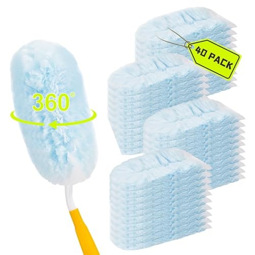 40 Count Duster Refills Compatible with Swiffer Dusters, 360° Heavy Duty 30