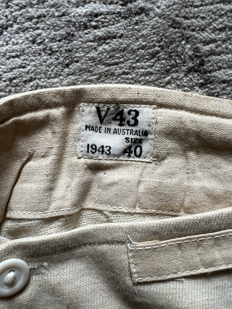 1943 Broad Arrow Marked Military long Underwear. Size 40. Original. Unissued
