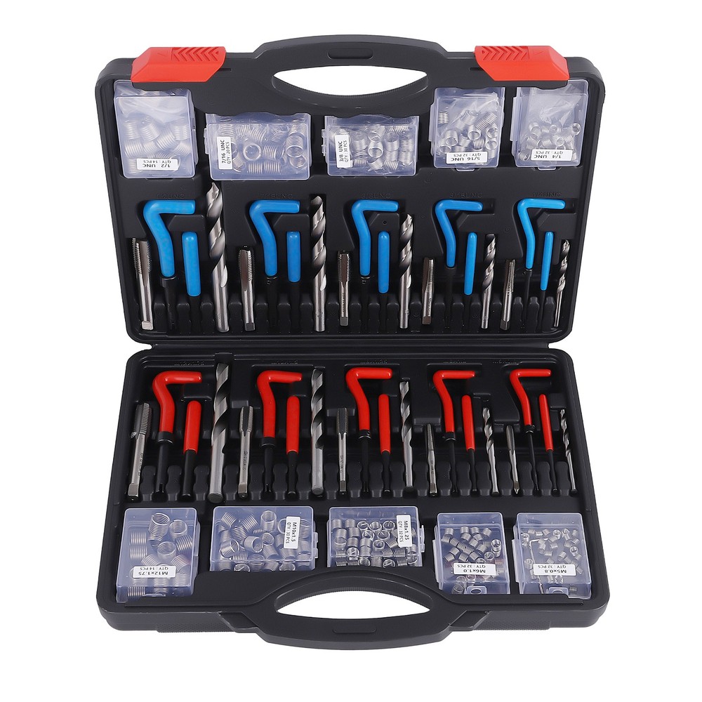 Helicoil Thread Repair Kit Inserts Breaking Pin Tool set Screw Taps Drill Bits