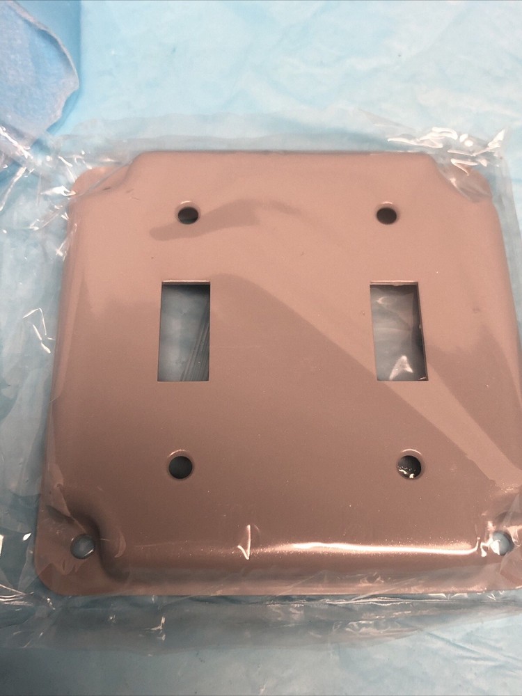 50pcs-Double Switch Plate~4" Raised 2 SWITCH COVER~Steel 4" Double Toggle Plate