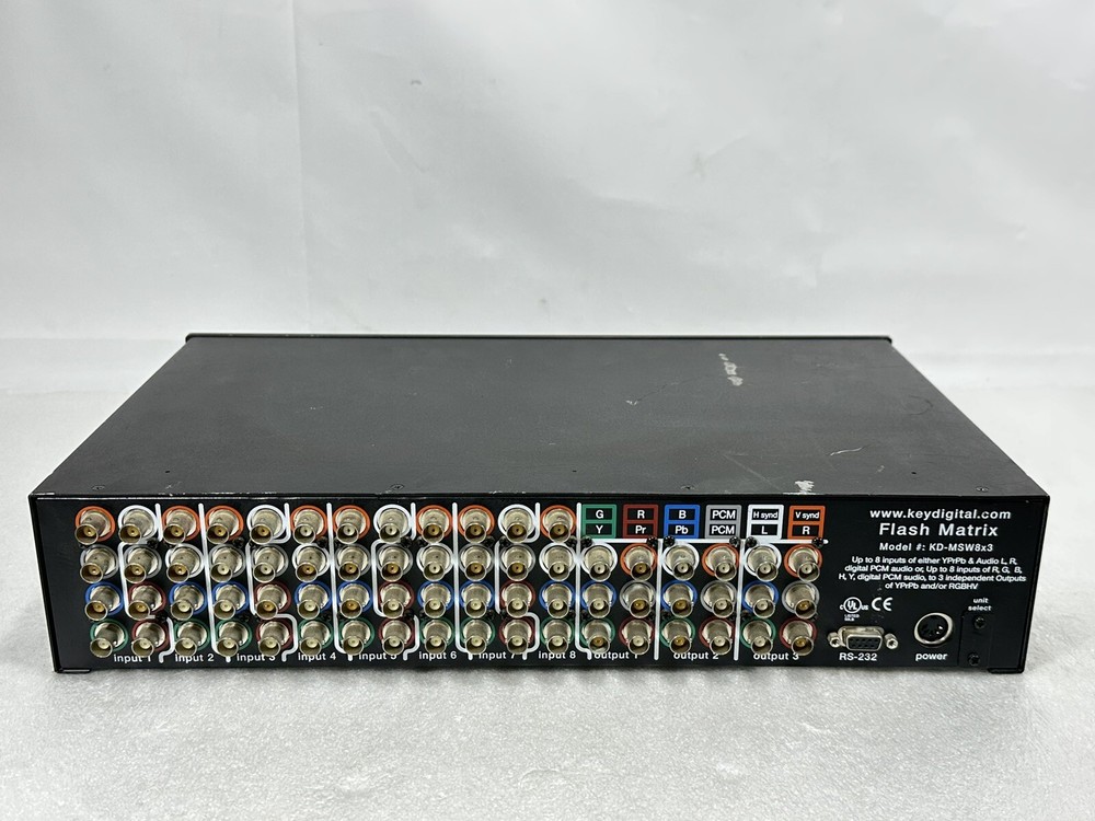 KDS Key Digital System ~ Flash Matrix KD-MSW8X3 ~ Component Video BNC Switcher