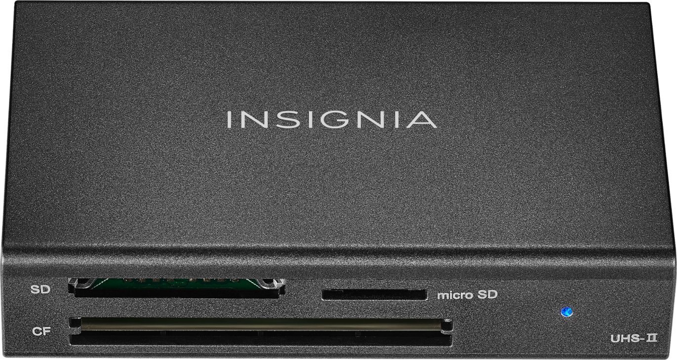 Insignia USB C to SD microSD CompactFlash Memory Card Reader ios android windows