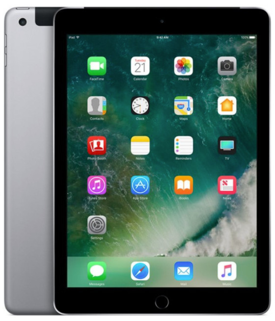 Apple iPad (5th Generation) 128 GB, Wi-Fi + 4G, 9.7 in - Space Gray - Acceptable