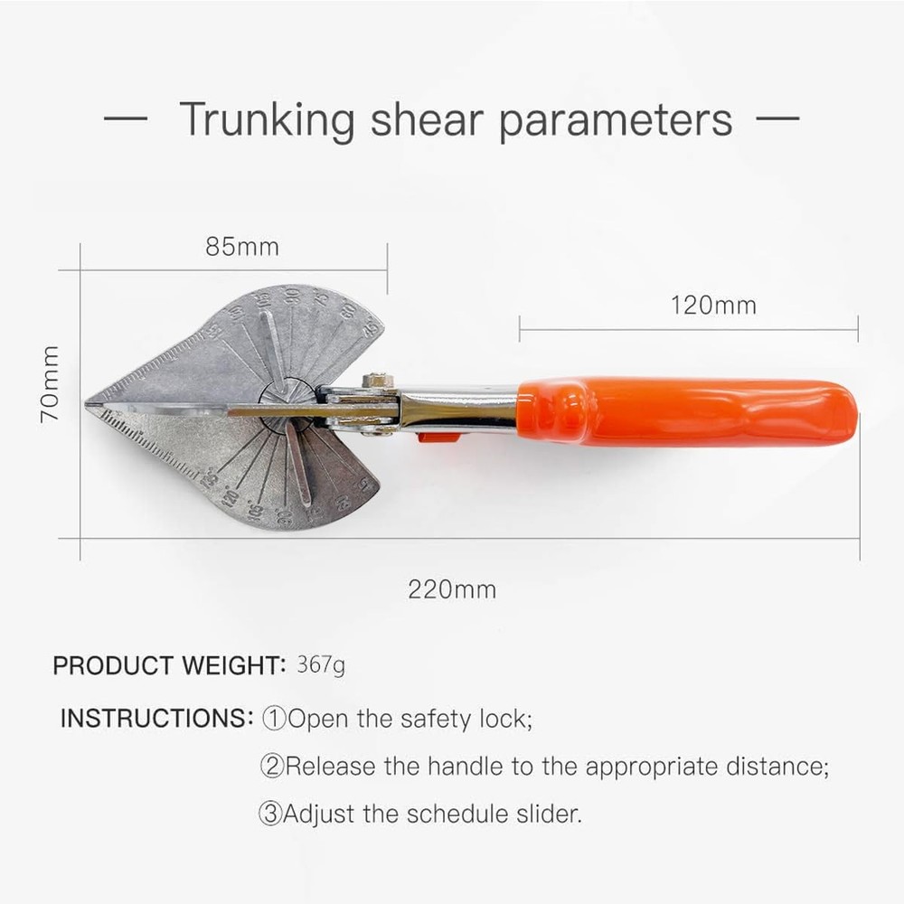 Multi Angle Miter Shear Cutter Hand Tools,45-135 Orange With 2 Extra Blades