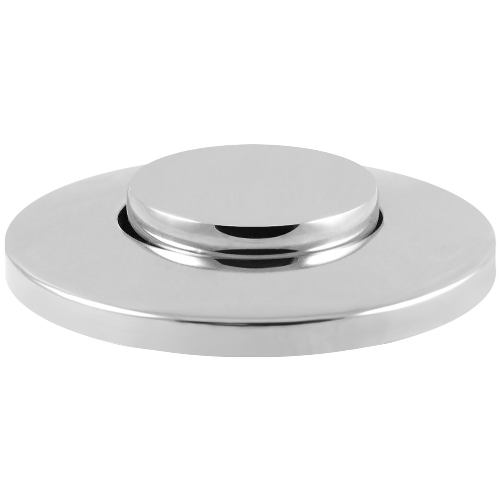 Polished Chrome Air Activated Garbage Disposal Switch Kit with Brass Button