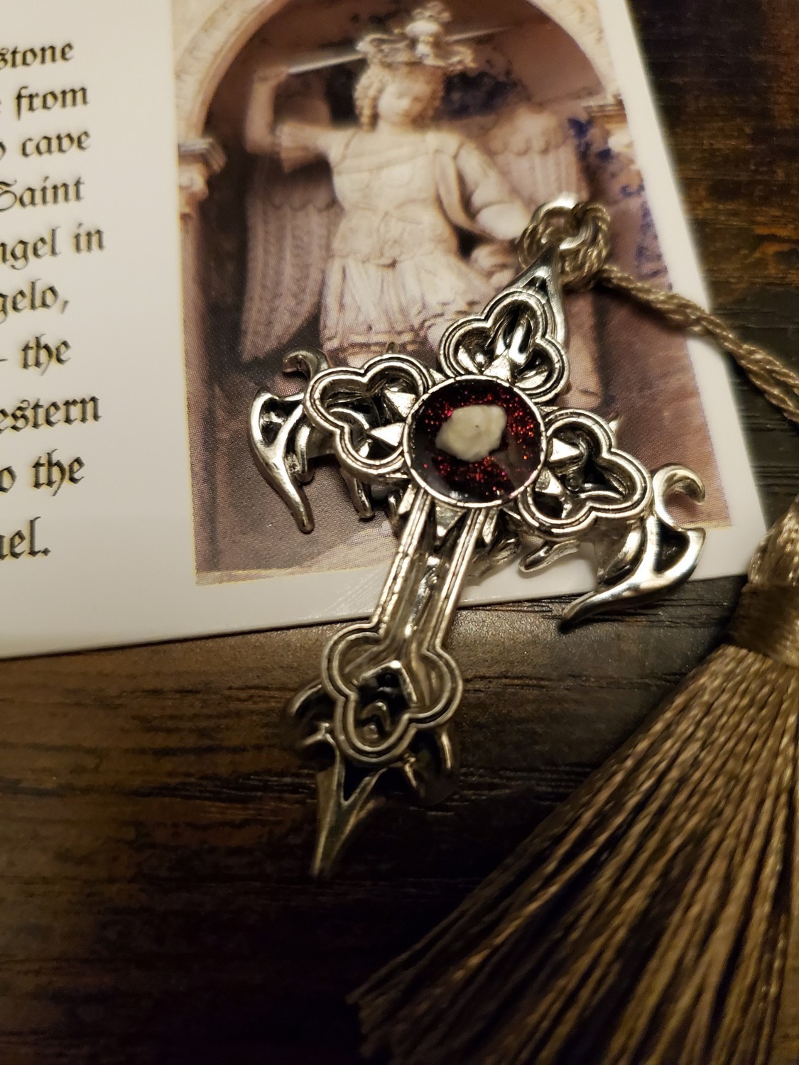 St. Michael  Sword Cross Stone Cave Monte Sant’Angelo Gargano Italy