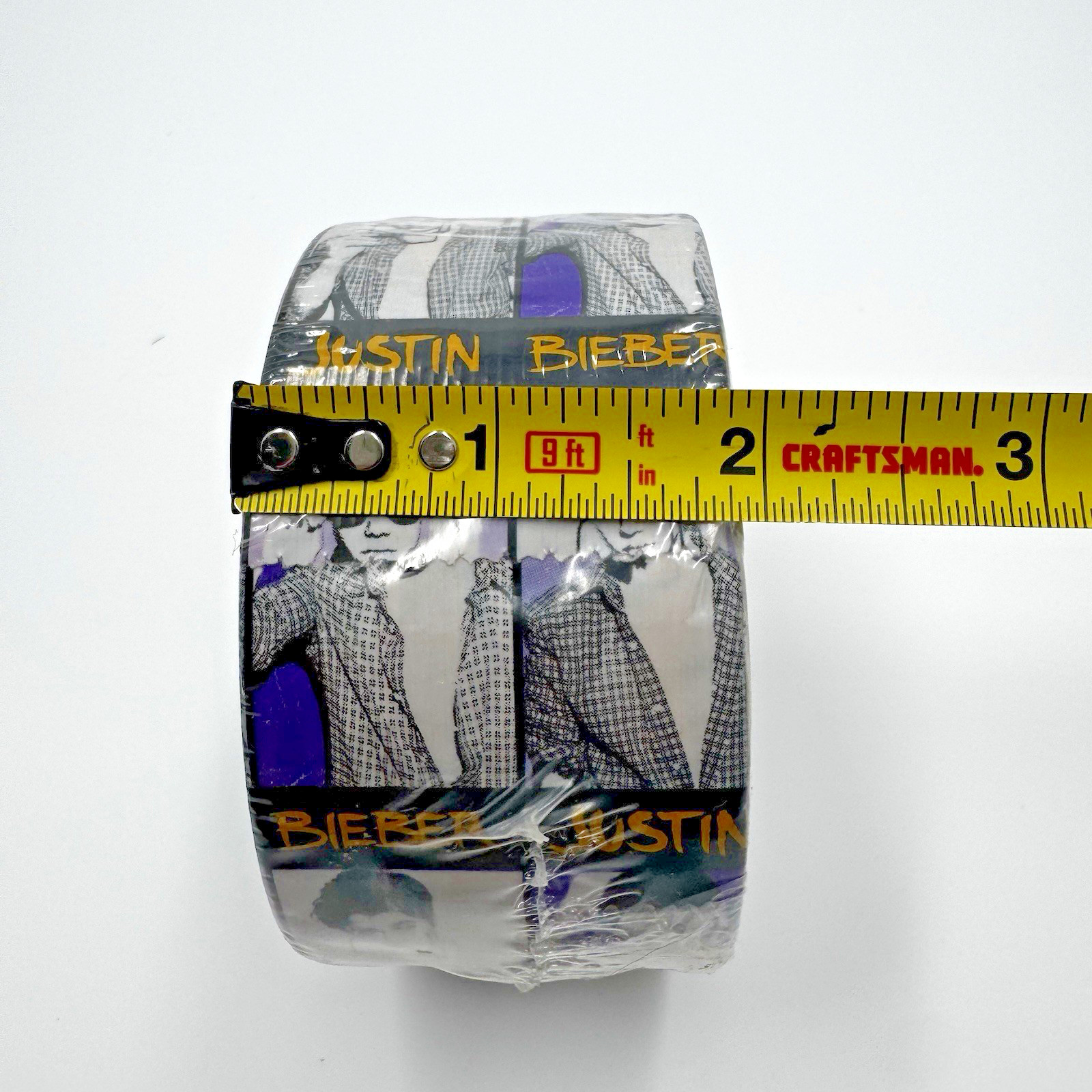Justin Bieber 2012 Duck Tape Duct Craft Tape Wide Pop Star 1.88" x 10 yds USA