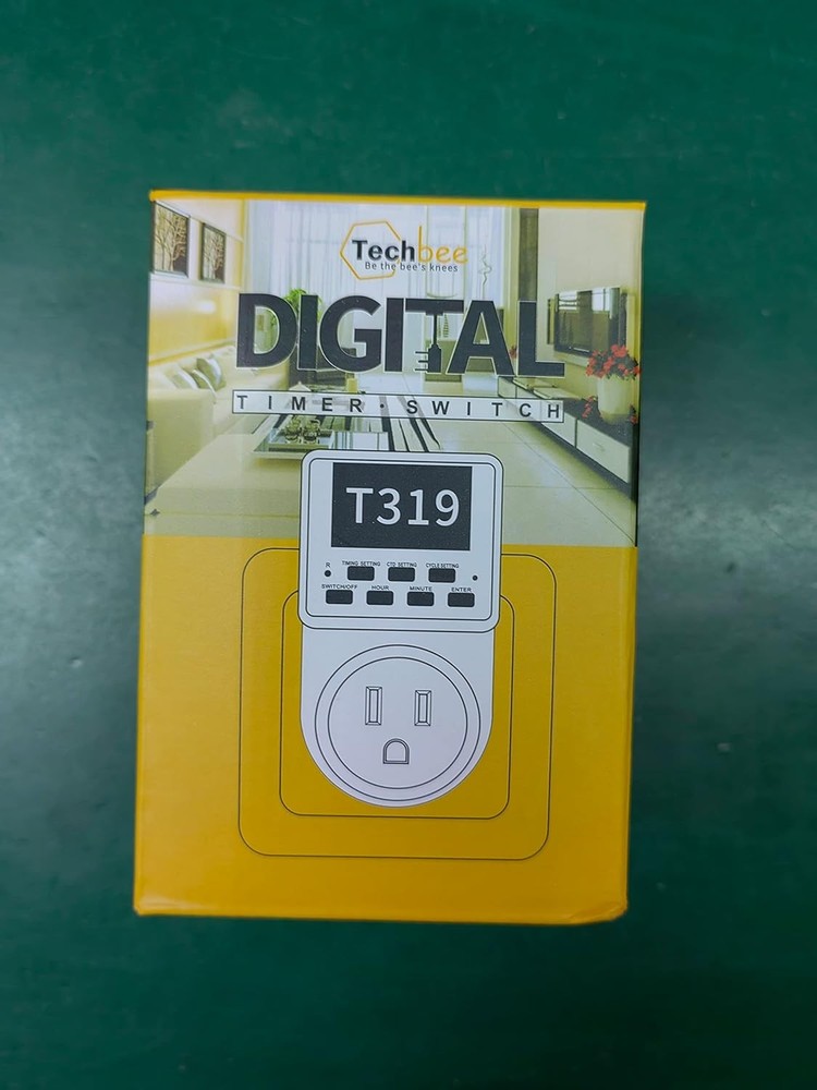 Digital Infinite Repeat Cycle Intermittent Timer Plug for Electrical White