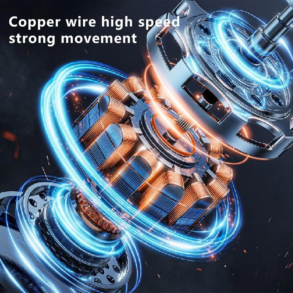 500000RPM Cordless Leaf Blower 700CFM 1500G Air Turbo Blower with 2 Batteries