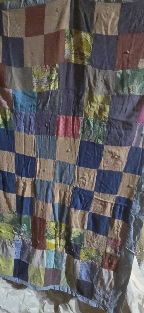 Vintage Handmade Patchwork Quilt Lightweight Thin Summer Quilt