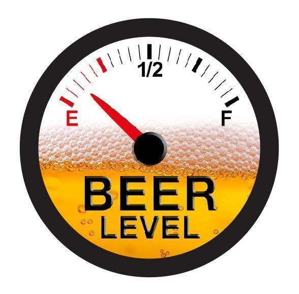 Beer Gauge Level Sticker