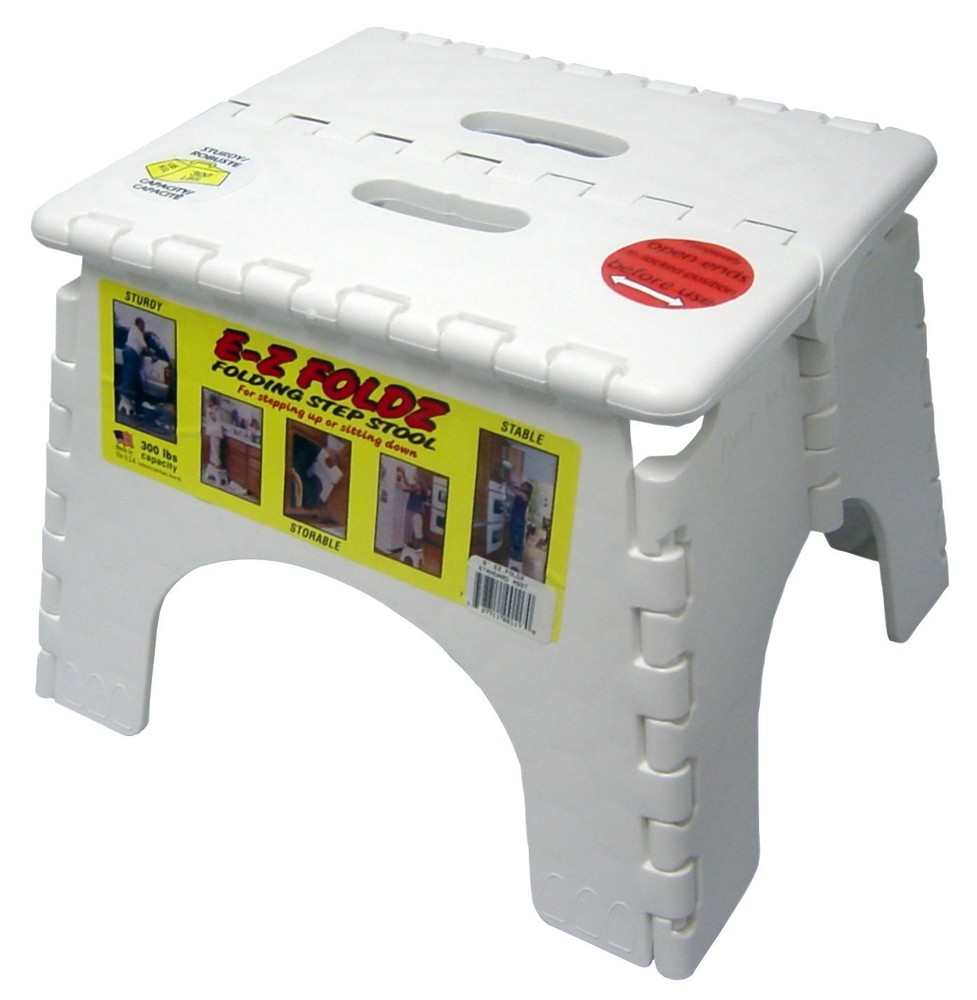 101-6 White EZ Foldz Step Stool