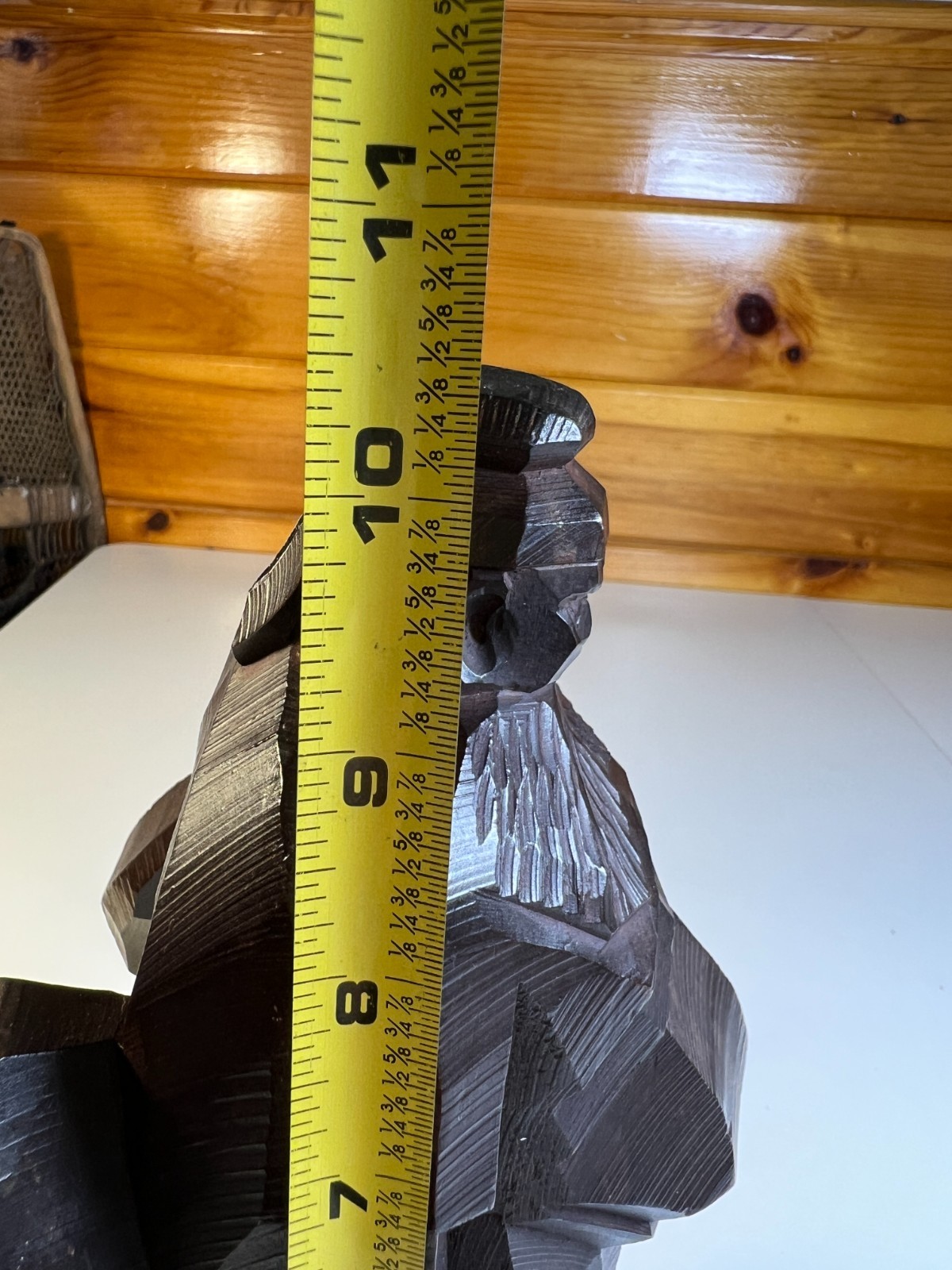 Mid Century Japanese Carved Wood Shoki Demon Queller Sculpture Okimono Yoshihiro