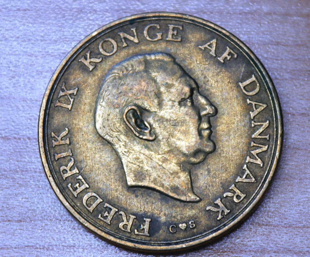 1958 Denmark 2 Kroner Frederik IX