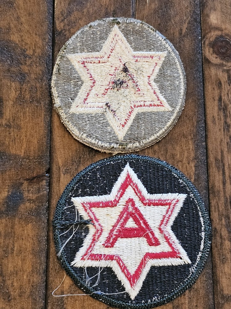 WWII US 6th Army Variation Cut Edge Patch Set L@@K!!!