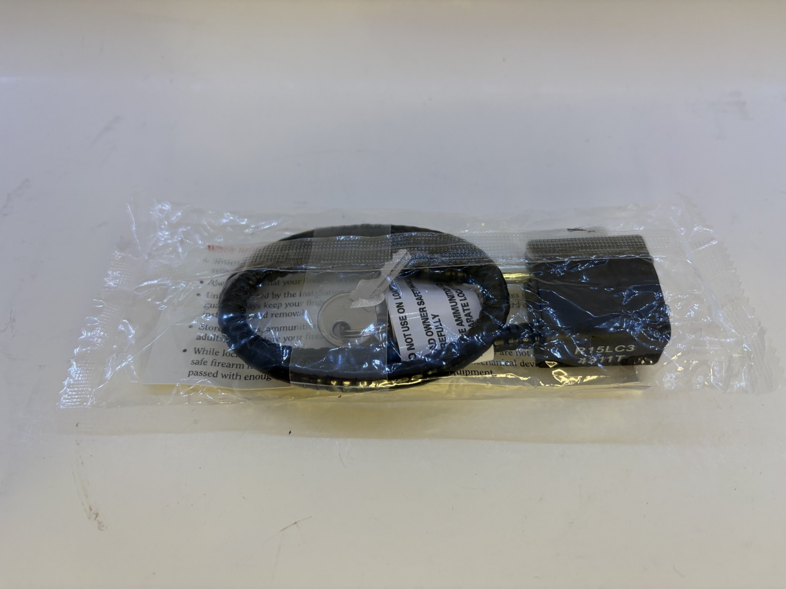 Ruger Black Cable Gun Lock With Instructions and 2 Keys NEW (R15LC3)