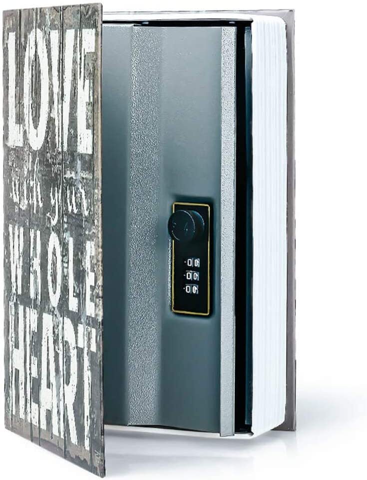 Book Safe Security Hidden Diversion Storage, Combination Lock, Choice Styles,NEW