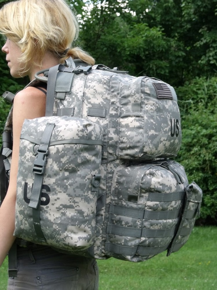 NEW Fully Loaded Molle ACU GI Medium Rucksack Military Backpack Hydration System