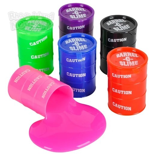 Barrel Of Slime Toy Putty 6 Colors - 1 unit