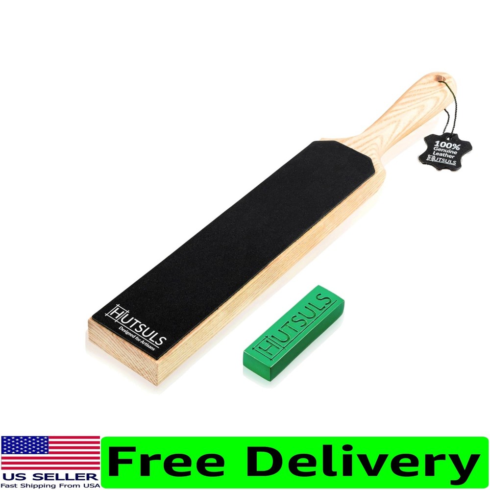 Double Sided Strop Kit - Genuine Buffalo Leather & Step-by-Step Guide