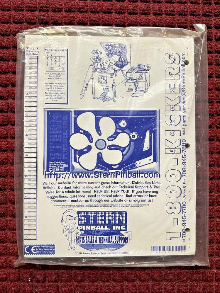Stern Austin Powers Pinball Manual - Original