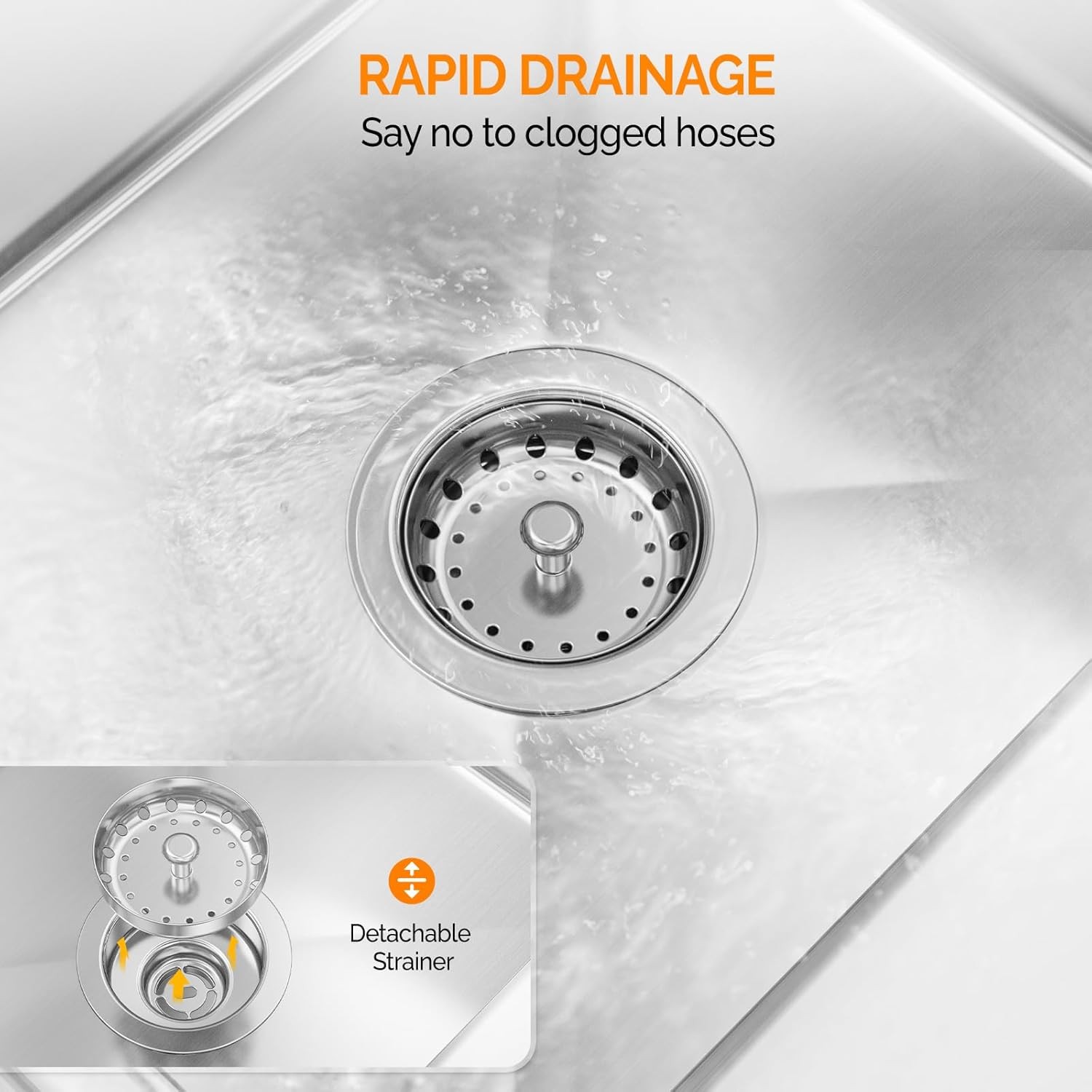 Commercial Sink, Stainless Steel with 3 Compartment and Left Side Drainboard NEW