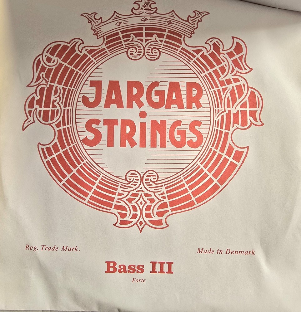 Jargar Double Bass String Set--strings 1, 2, and 4 are medium; #3 is forte.
