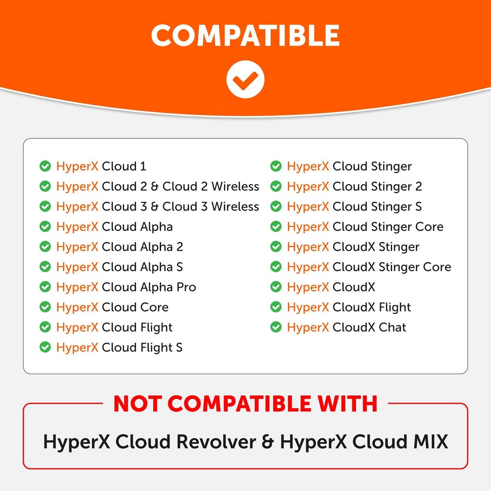 WC StealthZ Cloud FPS Earpads for HyperX Cloud Alpha, Cloud 2, Flight - Gaming