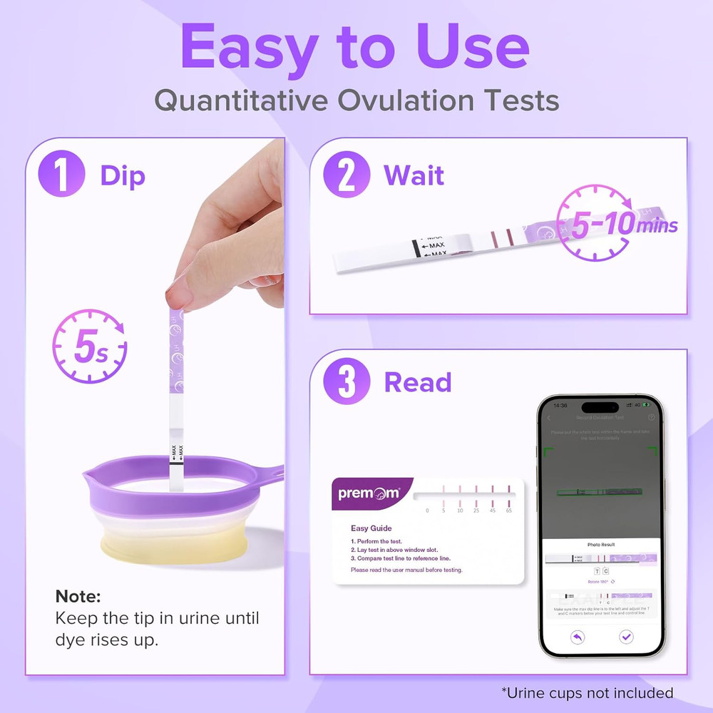 Quantitative Ovulation Predictor Kit：40 Ovulation Tests + 10 Pregnancy Tests ...