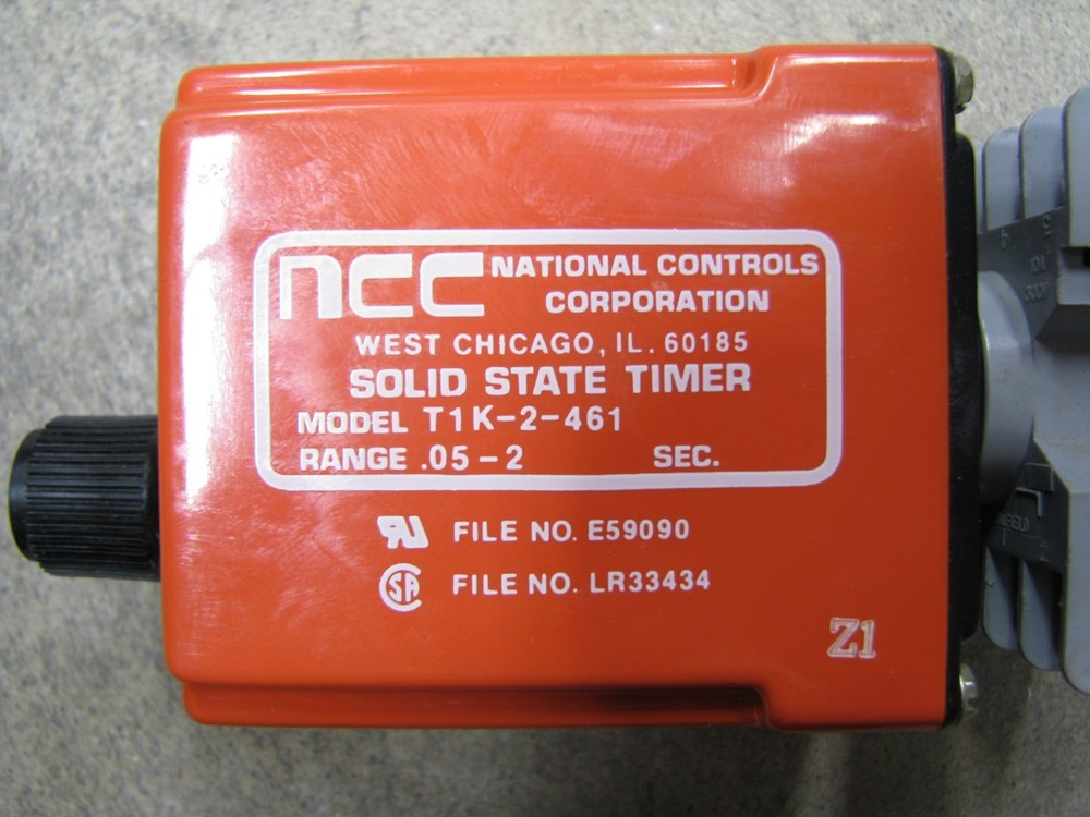 T1K-2-461 National Controls Solid State Timer with Socket