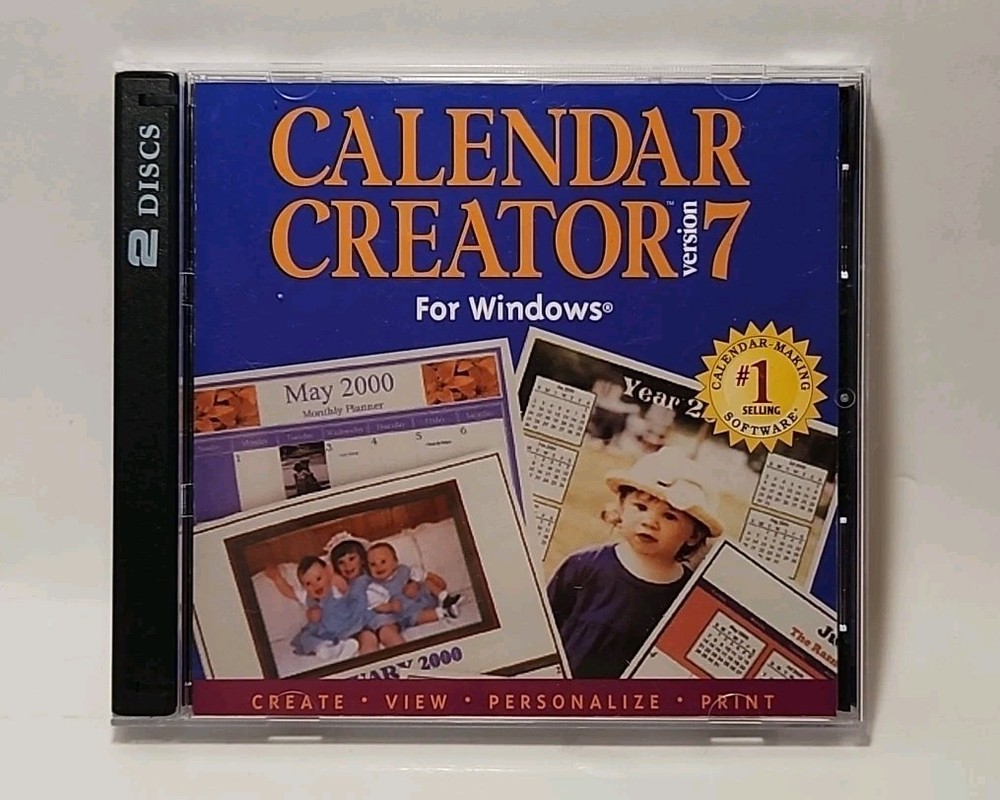 Calendar Creator Version 7, (PC, CD-ROM)/Printshop for Mac (2 CD set) 6084