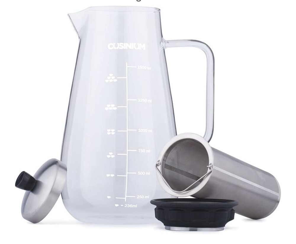 Cusinium Cold Brew Coffee Maker Iced Coffee Maker 1.5 Quart Iced Tea Maker