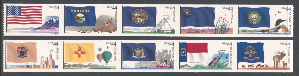 2010 U.S. COMMEMORATIVE YEAR SET *72 STAMPS* WITH TWO SHEETS & FLAGS MINT-NH