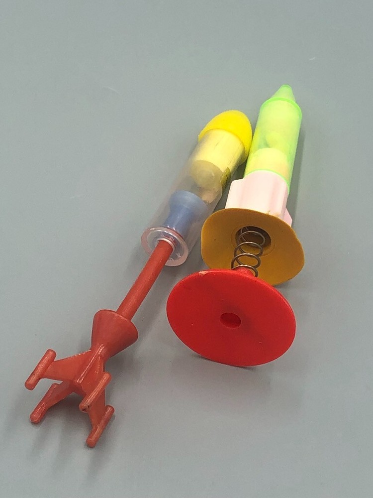1980s ROCKET Toy CANDY CONTAINER Vintage Albert & Son