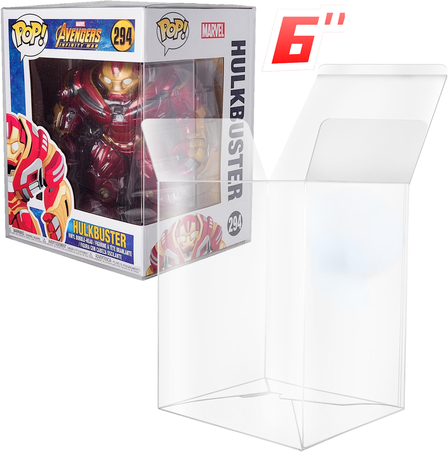 Protectors Compatible for Funko Pop! 6" Figures Plastic Display Vinyl Box 0.5mm