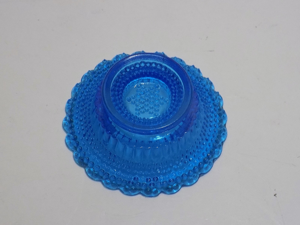 Boyd Glass Blue Star & Dewdrop Open Salt Cellar