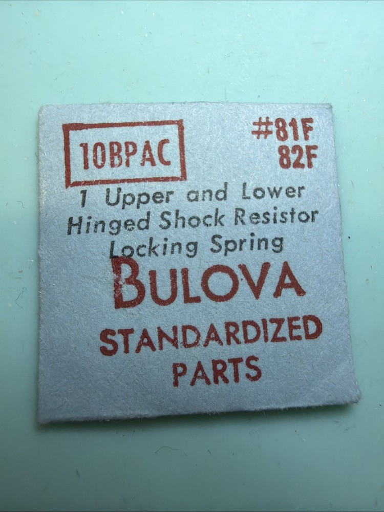 NoOS Bulova Upper & Lower Hinged Shock Resistor Locking Spring #81f-82f - 10BPAC