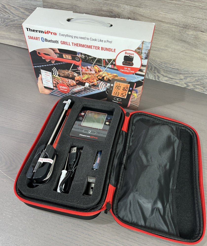 ThermPro Smart Bluetooth Grill Thermometer Bundle NIOB